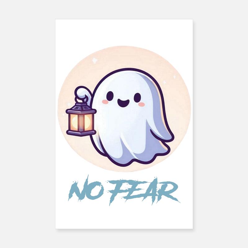 No Fear Ghost Lantern Poster 8" x 12" (20x30 cm)
