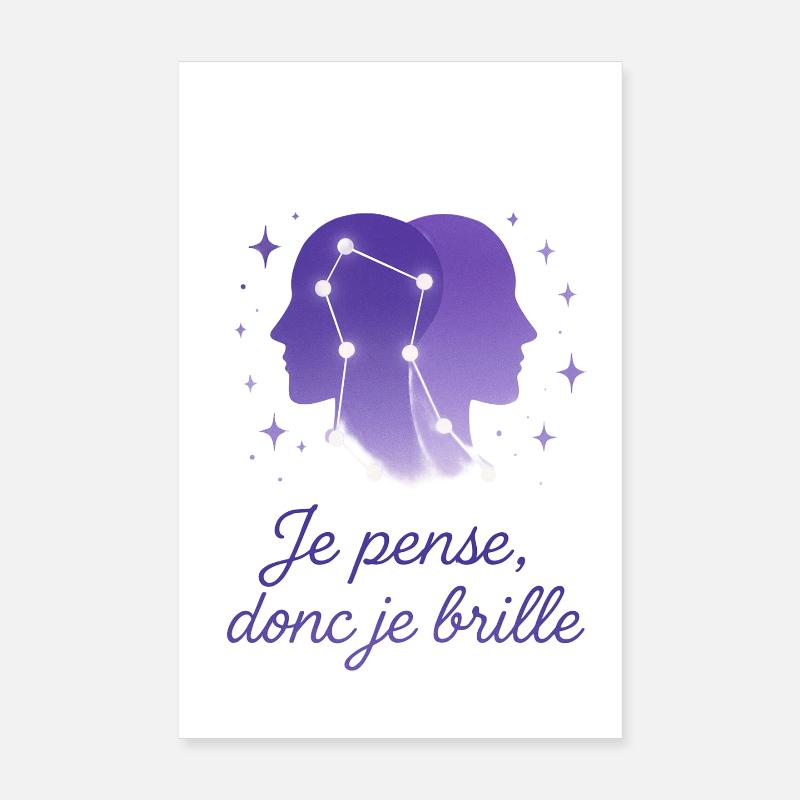 Zwillinge Sternzeichen - Astrologie Poster 20x30 cm
