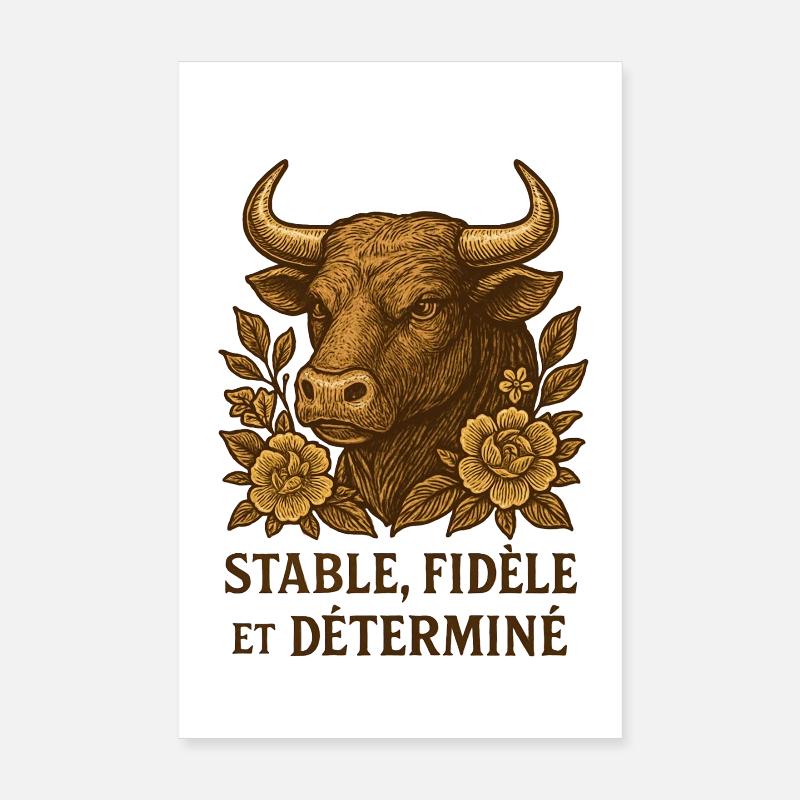Sternzeichen Stier - Astrologie Poster 20x30 cm