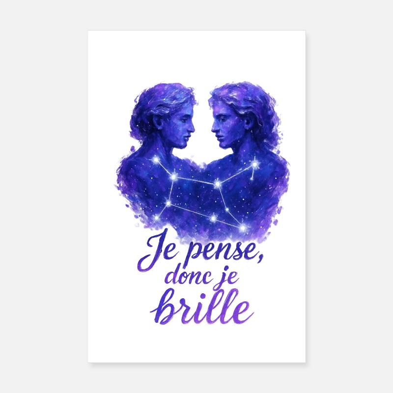 Zwillinge Sternzeichen - Astrologie Poster 20x30 cm