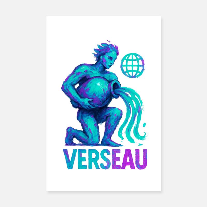 Wassermann Sternzeichen - Astrologie Poster 20x30 cm