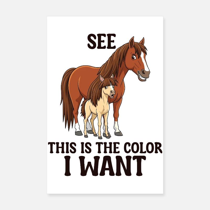 Humour Cheval Cavalier Équitation Poster 20 x 30 cm