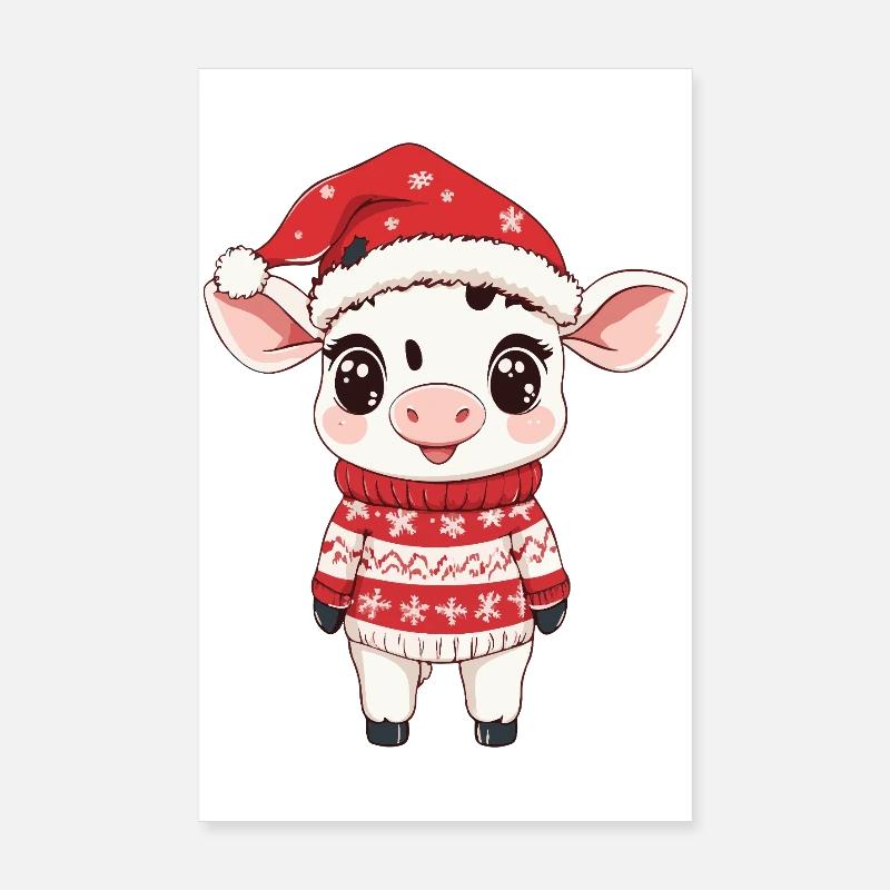 Noël de la Vache Poster 20 x 30 cm