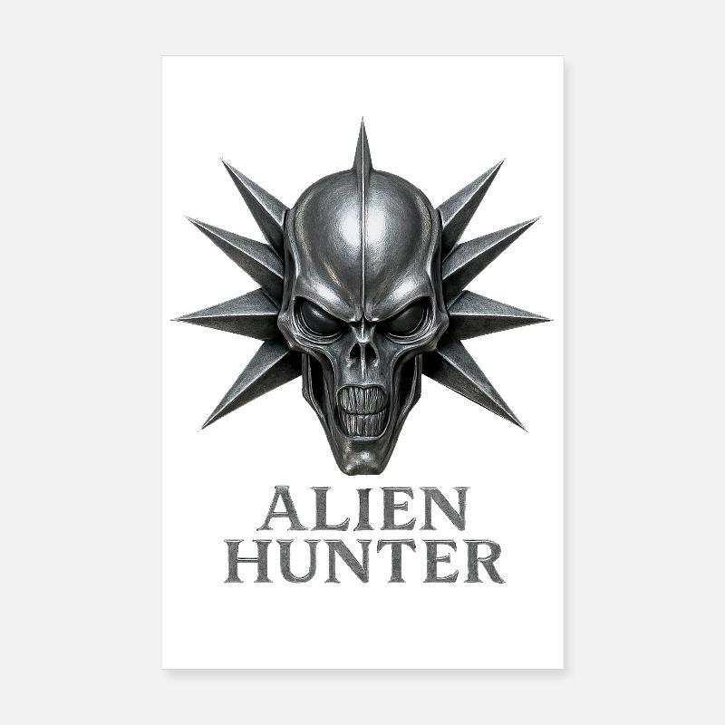 Alien Hunter Schädel-Emblem Poster 20x30 cm