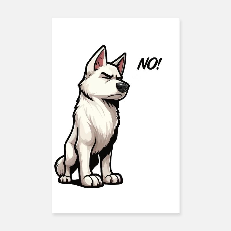 No White Shepherd Shepherd Shepherd Dogs Poster 8" x 12" (20x30 cm)