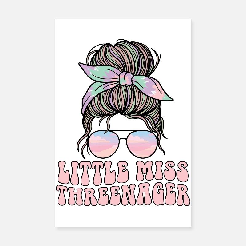 Threenager 3. Geburtstag 3 Jahre Mädchen Poster 20x30 cm