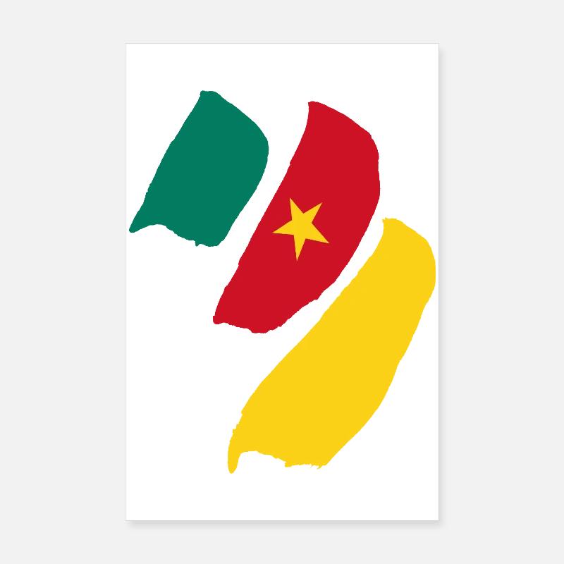 Drapeau du Cameroun Poster 20 x 30 cm