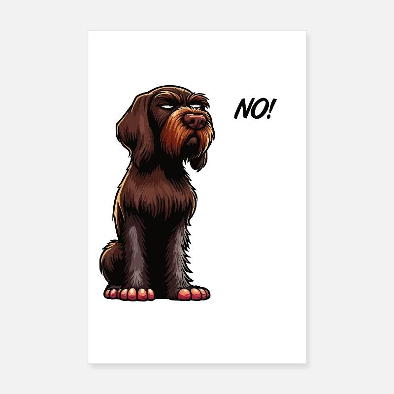 No Deutsch Drahthaar Deutsch-Drahthaar Besitzer Poster 20x30 cm