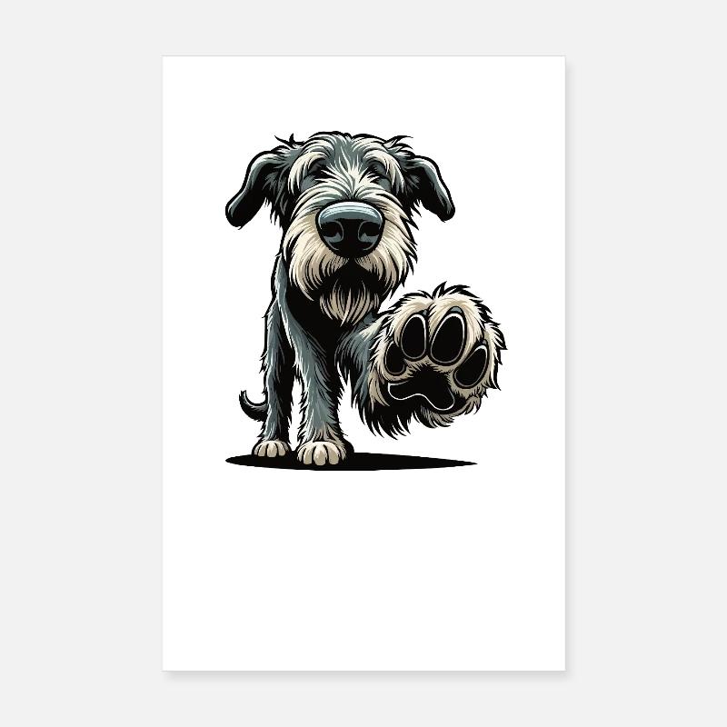 Talk to the paw Irish Wolfhound Wolfhound Wolfhound Poster 8" x 12" (20x30 cm)