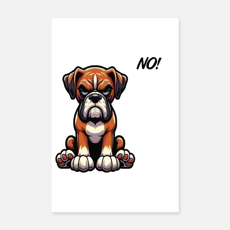 Pas de porte-boxer Boxer Boxer Boxer Propriétaire de boxer Poster 20 x 30 cm