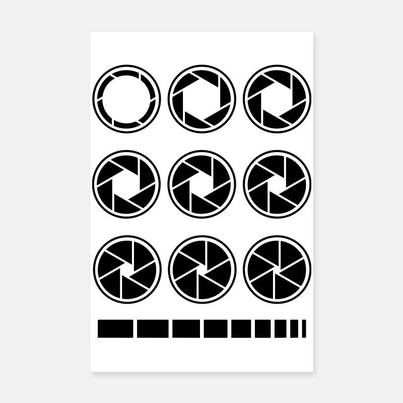 aperture exposure time camera photography Poster 8" x 12" (20x30 cm)