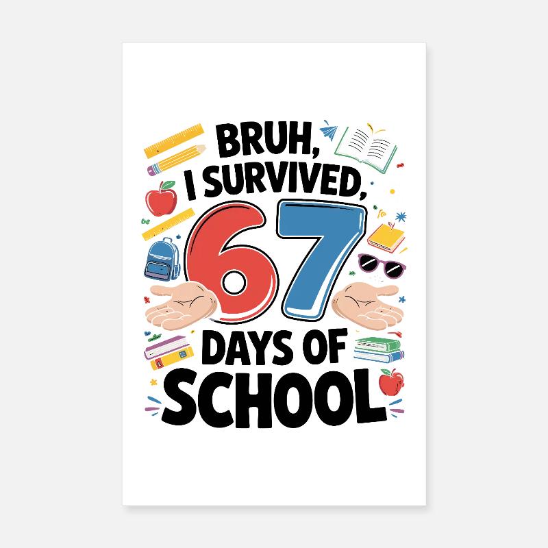 Sechs Sieben-Schul-Duo Poster 20x30 cm