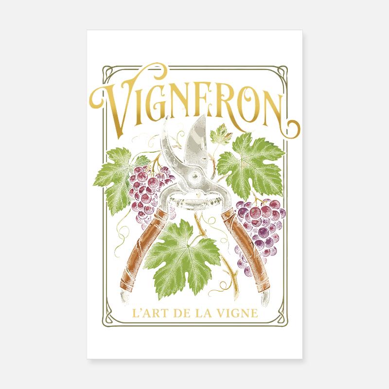 Winzer Passion Viticulture Wine Poster 20x30 cm