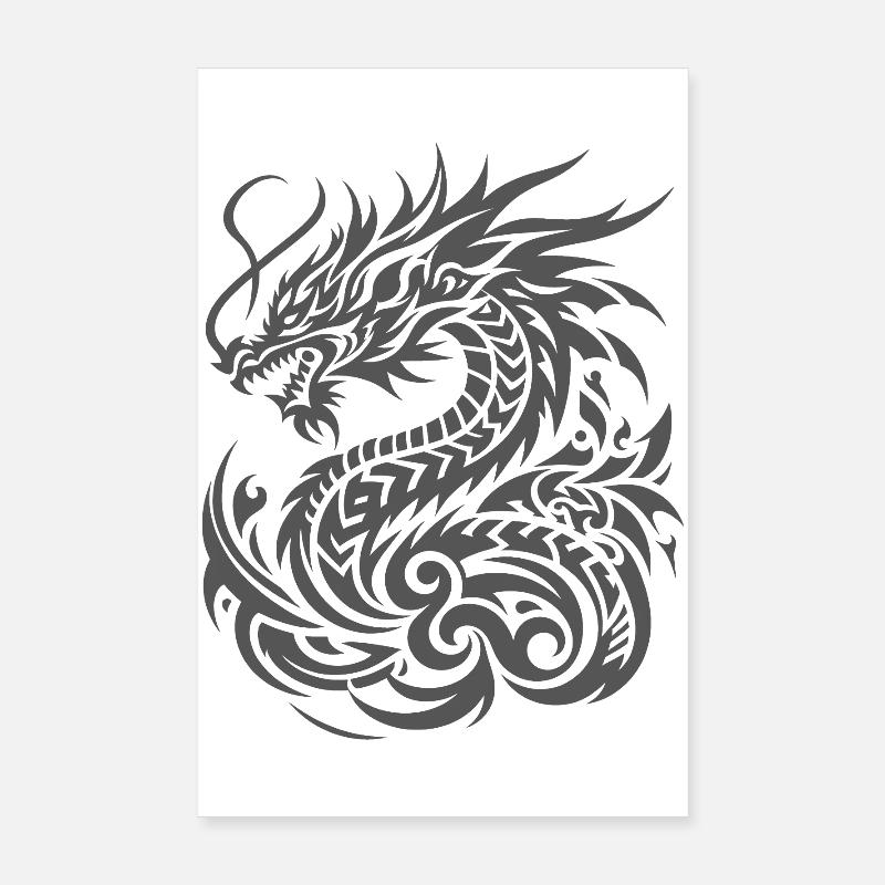 Stammesdrache Poster 20x30 cm