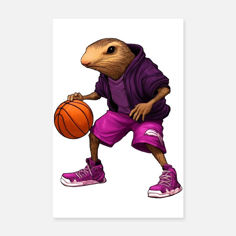 Basket-taupes Poster 20 x 30 cm