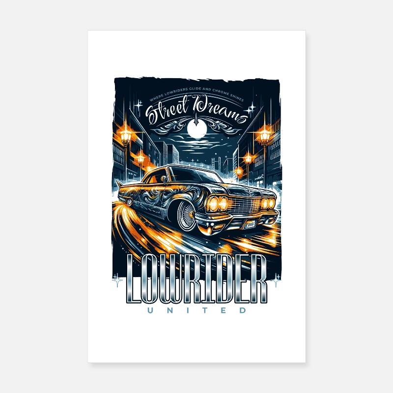 Street Dream Lowrider-Nächte Poster 20x30 cm