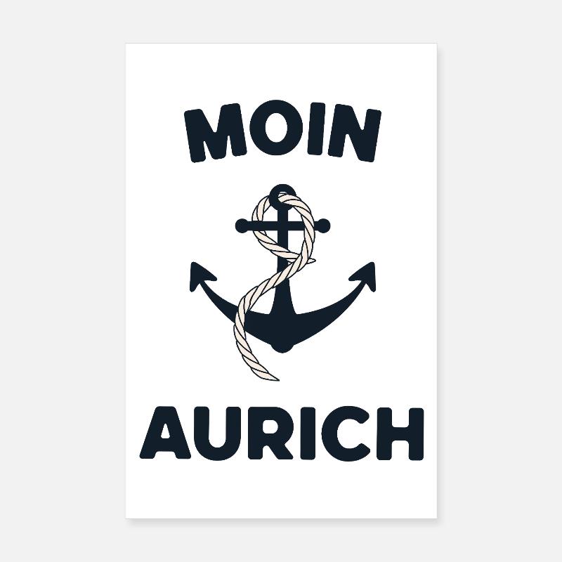 Moin Aurich – Maritimes Anker-Design Poster 20x30 cm