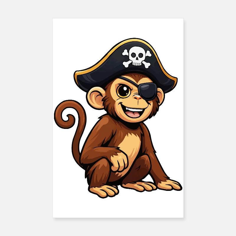 Pirate Singe Poster 20 x 30 cm