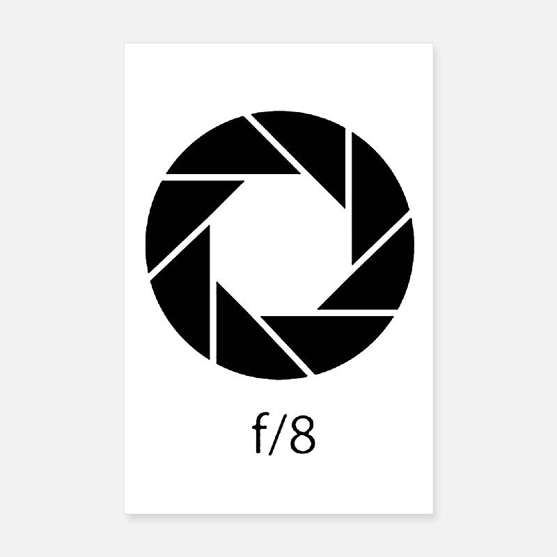Ouverture-F8 - Poster 20 x 30 cm - blanc