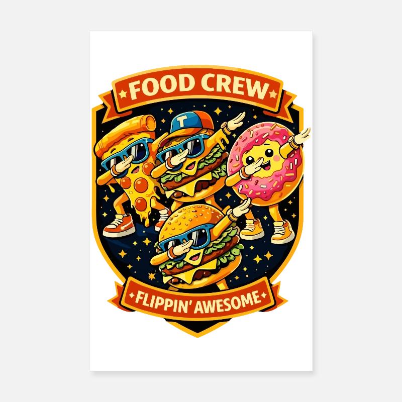 Badge de l’équipe de restauration rapide Flippin Awesome - Dabbing Dab Poster 20 x 30 cm