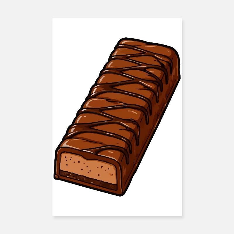 Chocolate Bar with Zigzag Glaze Poster 8" x 12" (20x30 cm)