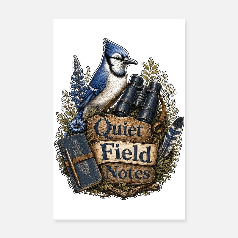 Nuages de notes de terrain calmes Poster 20 x 30 cm
