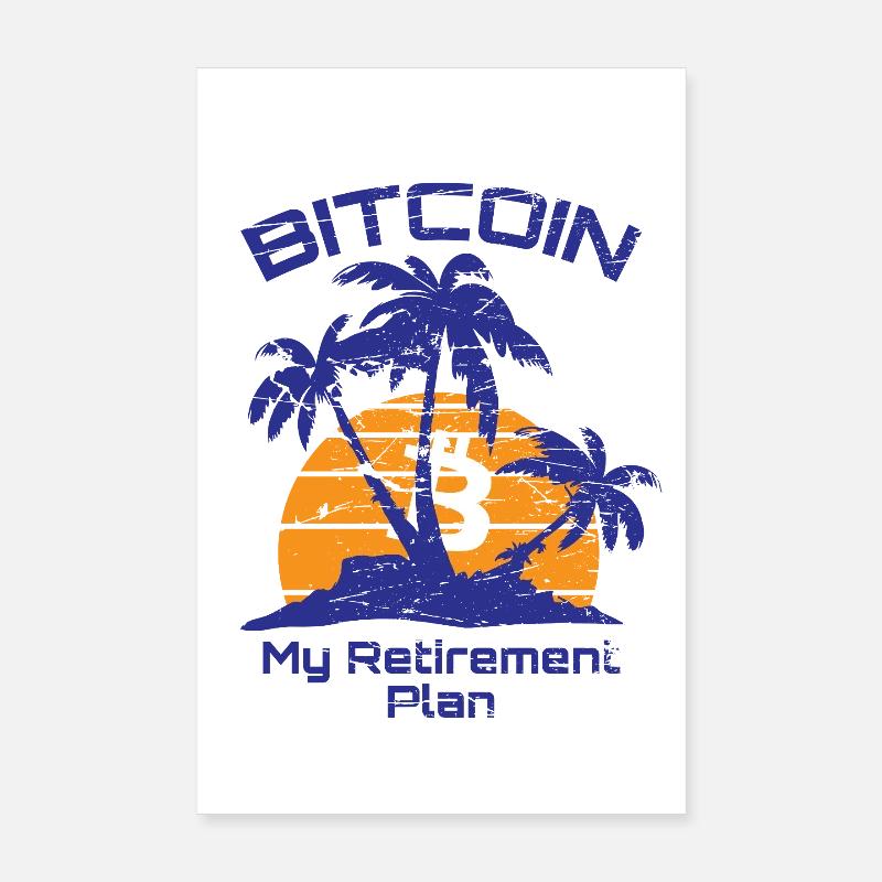 Bitcoin mon plan de retraite B Crypto Poster 20 x 30 cm