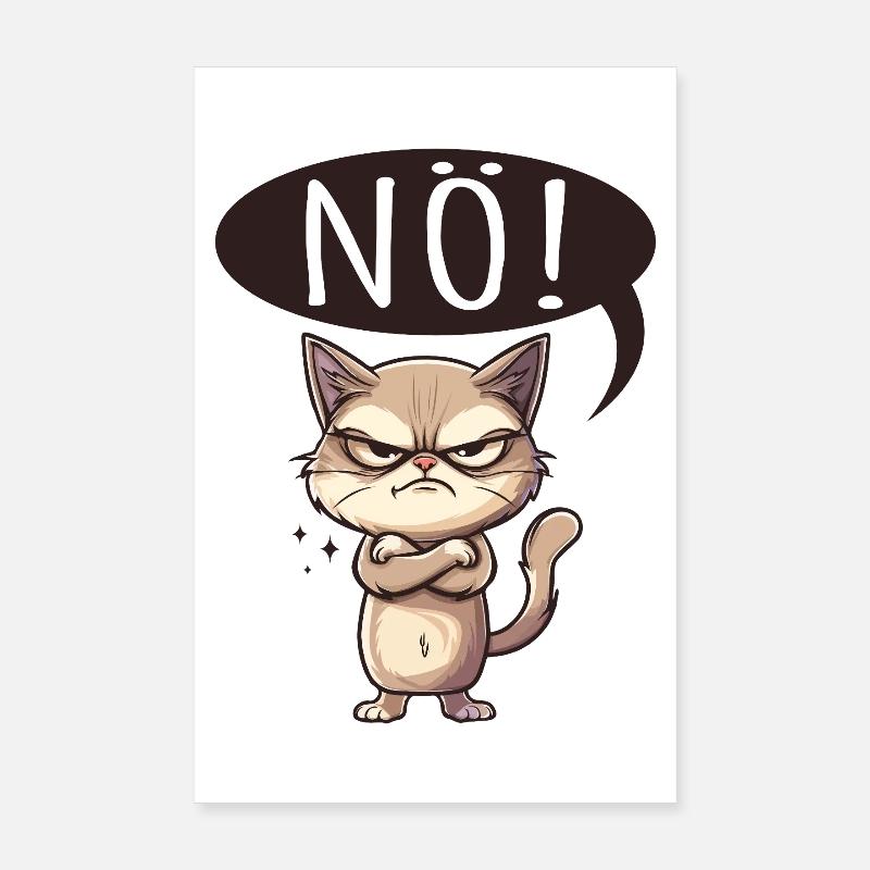 Quelque chose comme non - le chat dit non Poster 20 x 30 cm