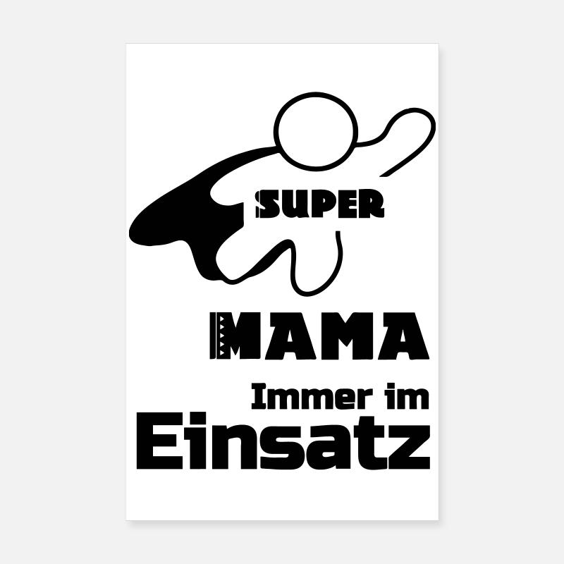 Super Mama Mutter Muttertag Familie Geschenk Poster 20x30 cm