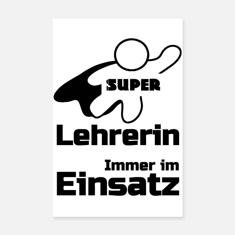 Super Lehrerin Geschenk Poster 20x30 cm