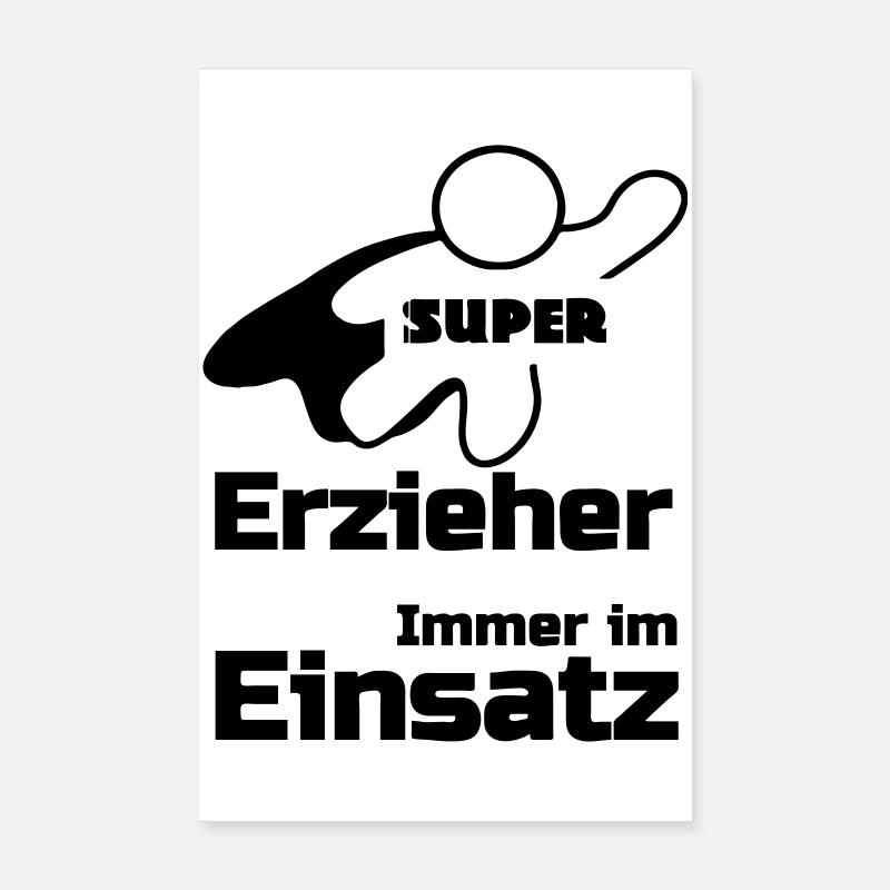 Super Erzieher Geschenk Poster 20x30 cm