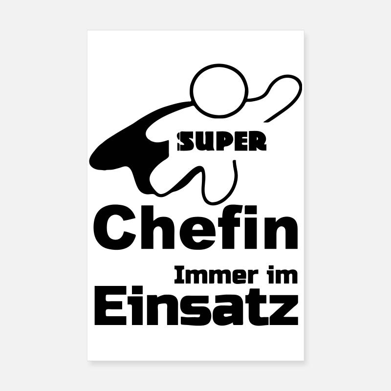 Super Chefin Geschenk Poster 20x30 cm