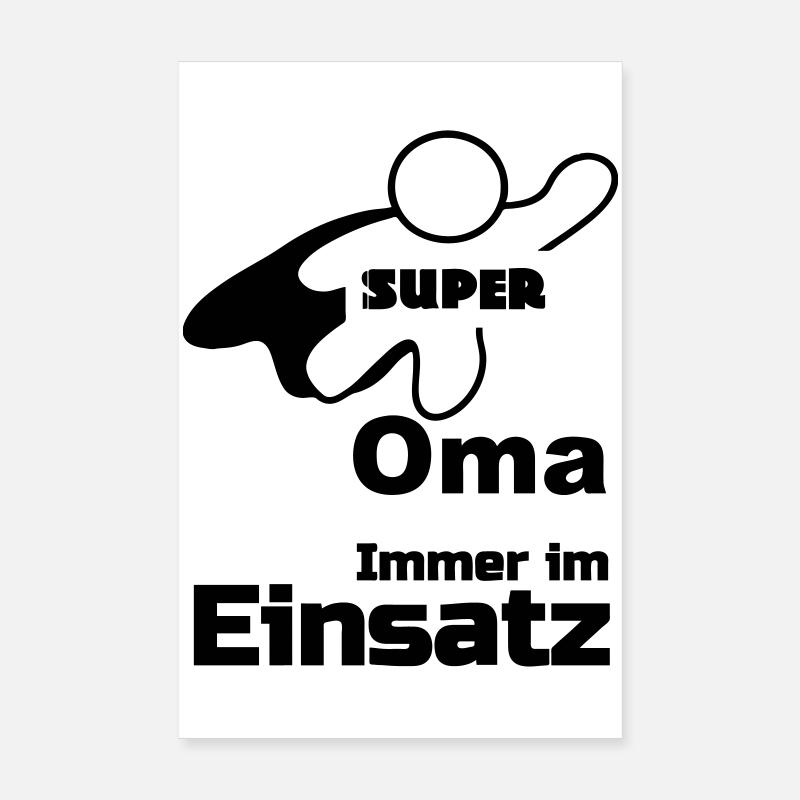 Super Oma Geschenk Poster 20x30 cm