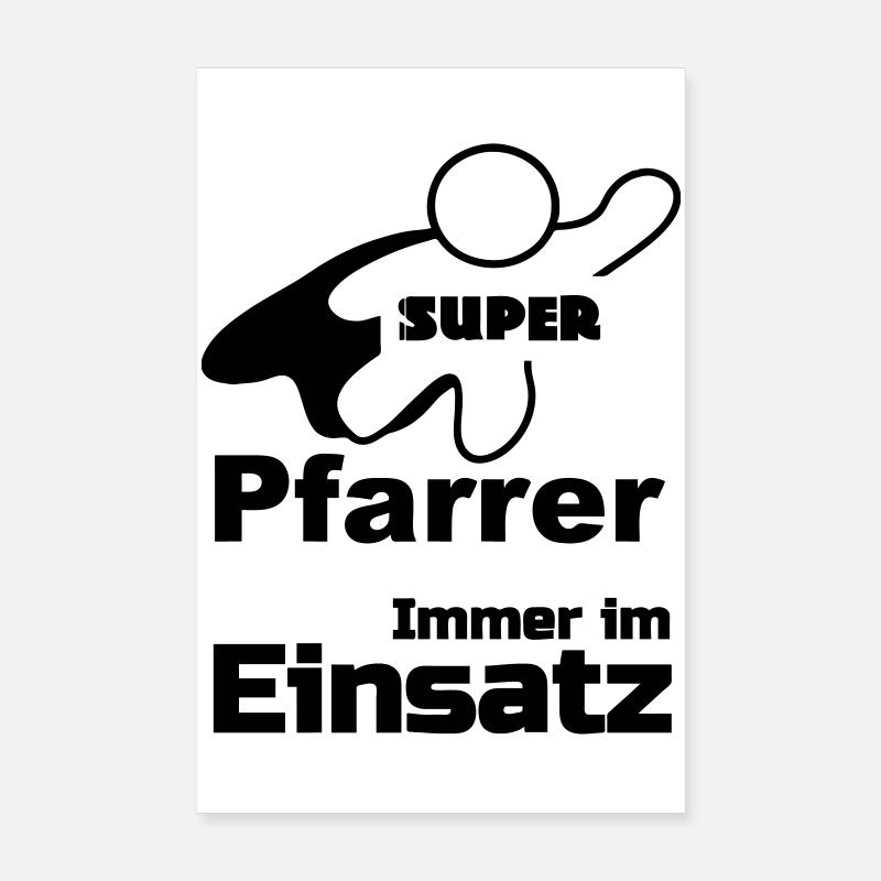 Super Pfarrer Geschenk Poster 20x30 cm