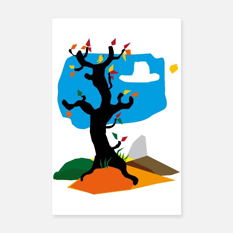 Baum im Herbst Poster 20x30 cm