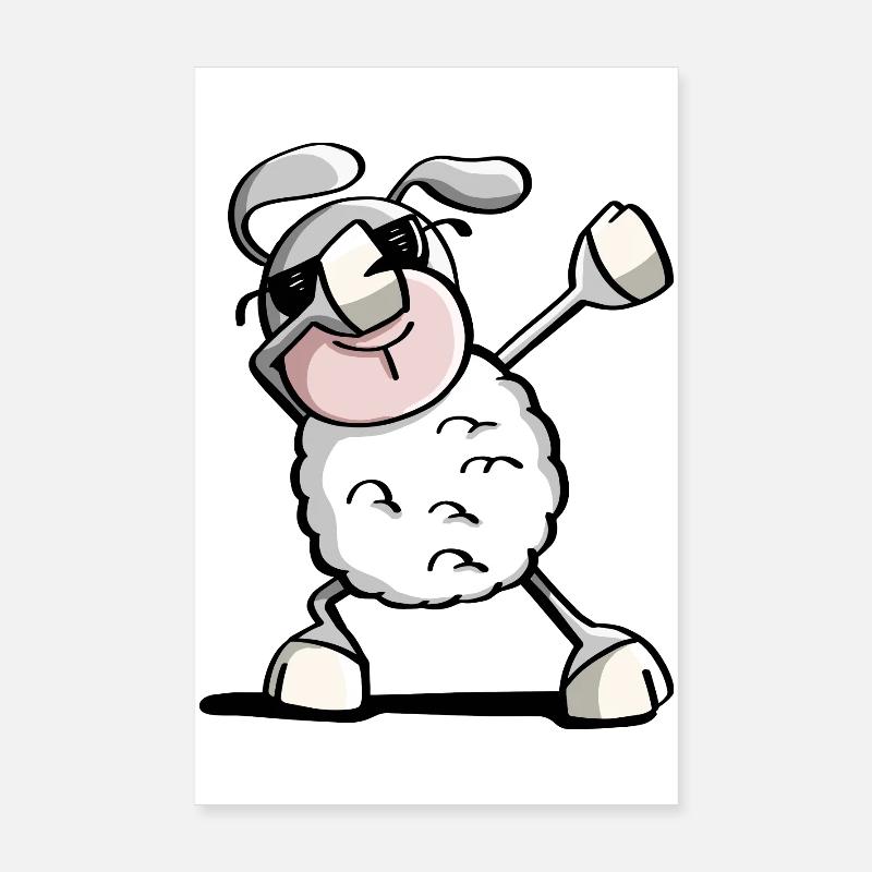 Funny Dab Dance Schaf - Dabbing Schafe - Schäfchen Poster 20x30 cm