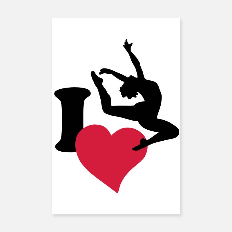 I love dancing - Ich liebe tanzen Poster 20x30 cm
