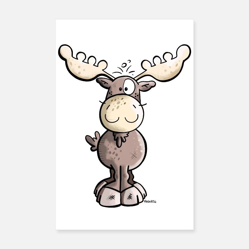 Süßes Elchlein Poster 20x30 cm