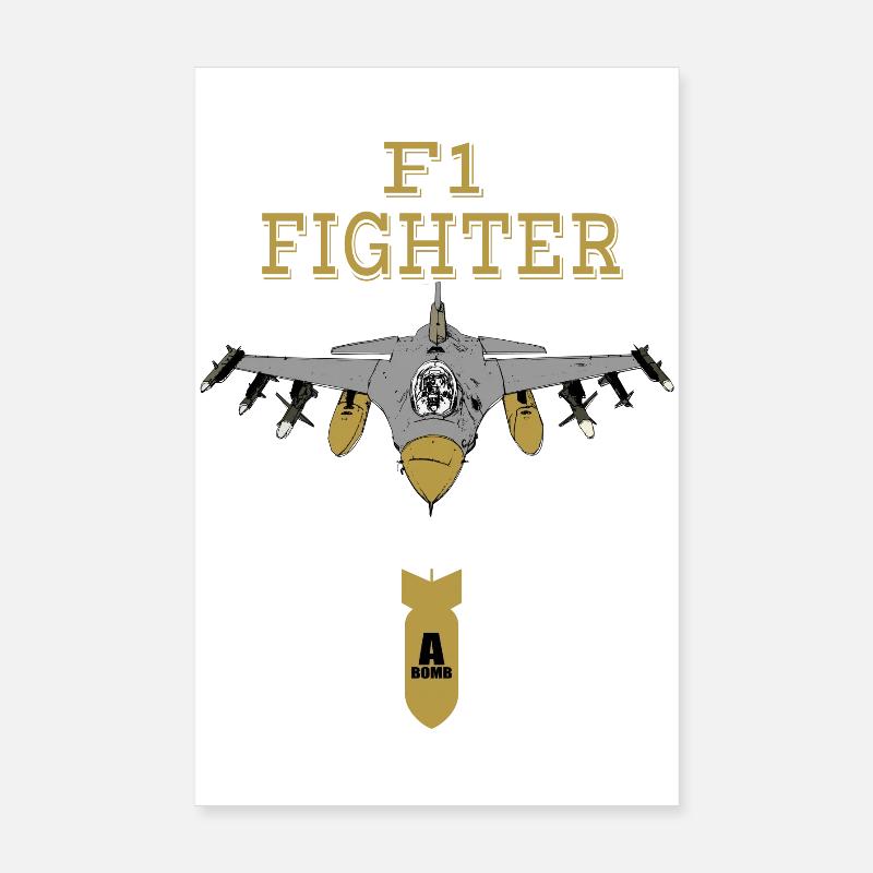 Avion de chasse Poster 20 x 30 cm