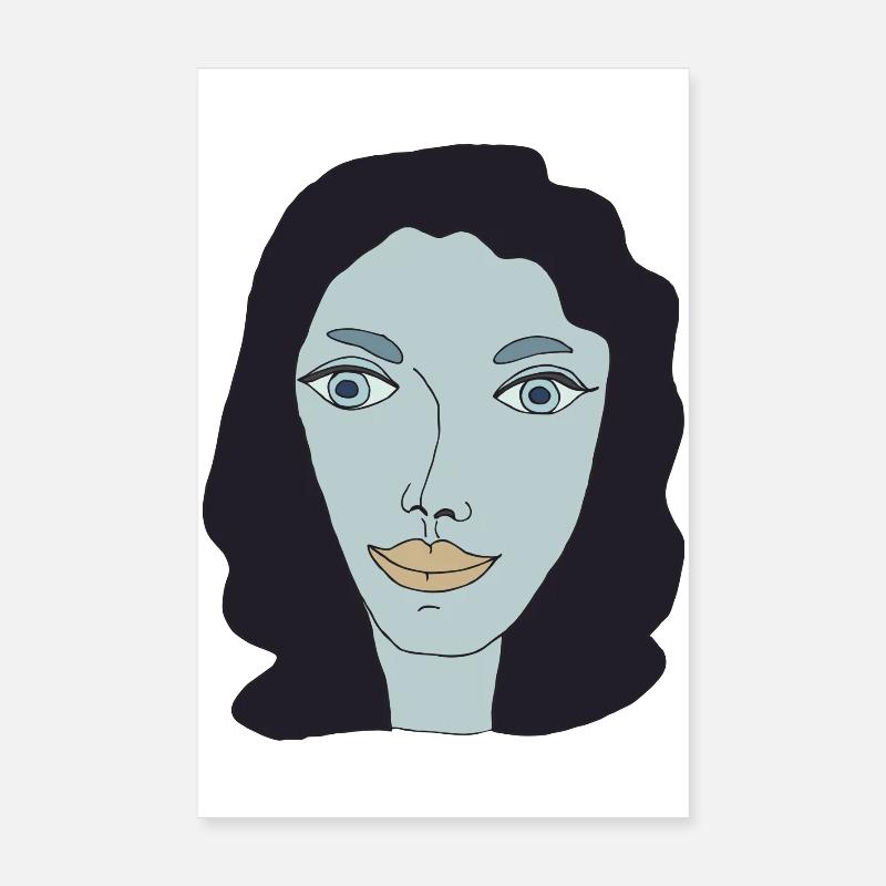 lady artwerk Poster 20 x 30 cm