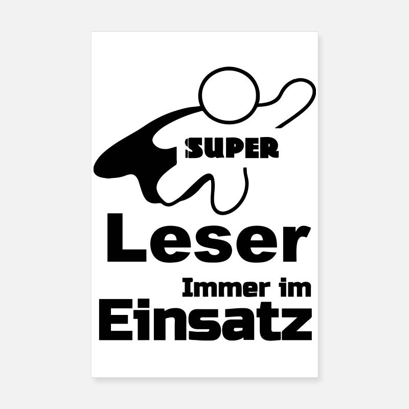 Super Leser Geschenk Poster 20x30 cm