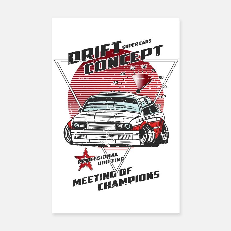 Drift Sport - Poster 20 x 30 cm - blanc
