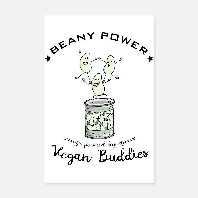 Bohnen Soja vegane Proteine Poster 20x30 cm