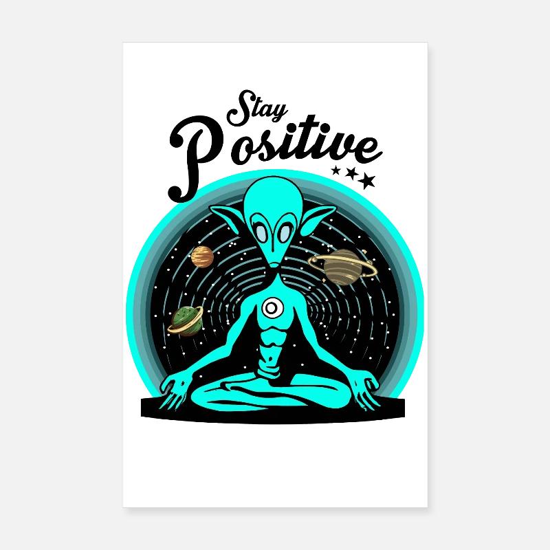 Restez positif Poster 20 x 30 cm