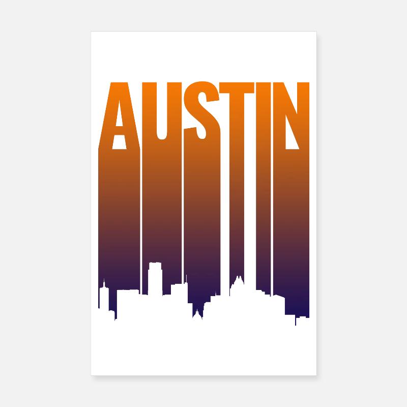 Pente de la ligne d’horizon d’Austin Poster 20 x 30 cm