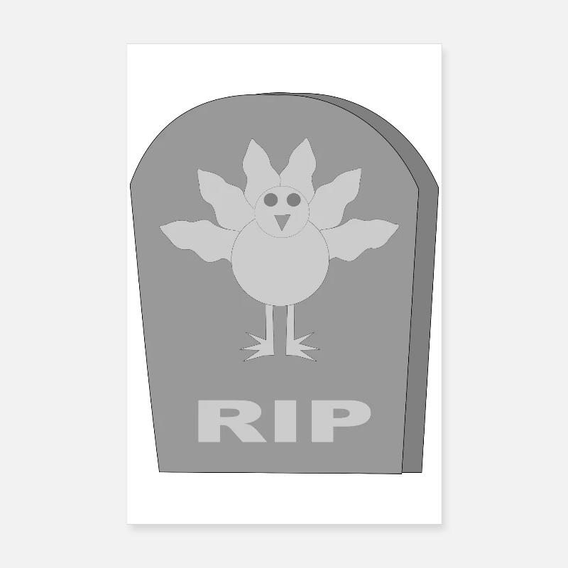Gothic Alternative dead Christmas Turkey RIP Poster 8" x 12" (20x30 cm)
