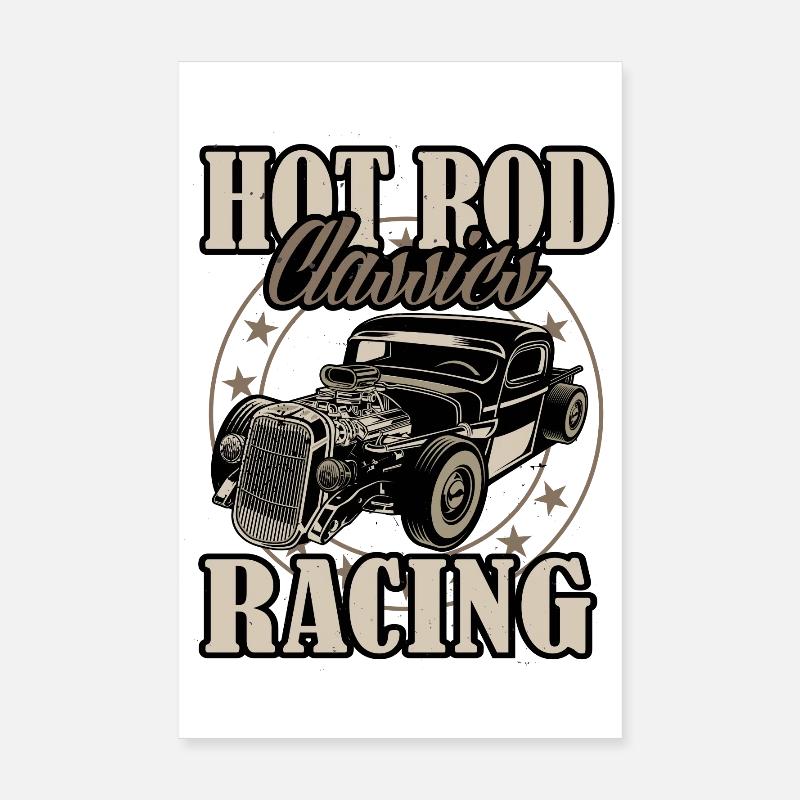 Hot Rod Classics Racing Hotrod Poster 20x30 cm