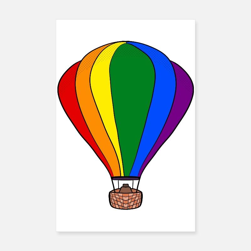 Regenbogen-Ballon Poster 20x30 cm