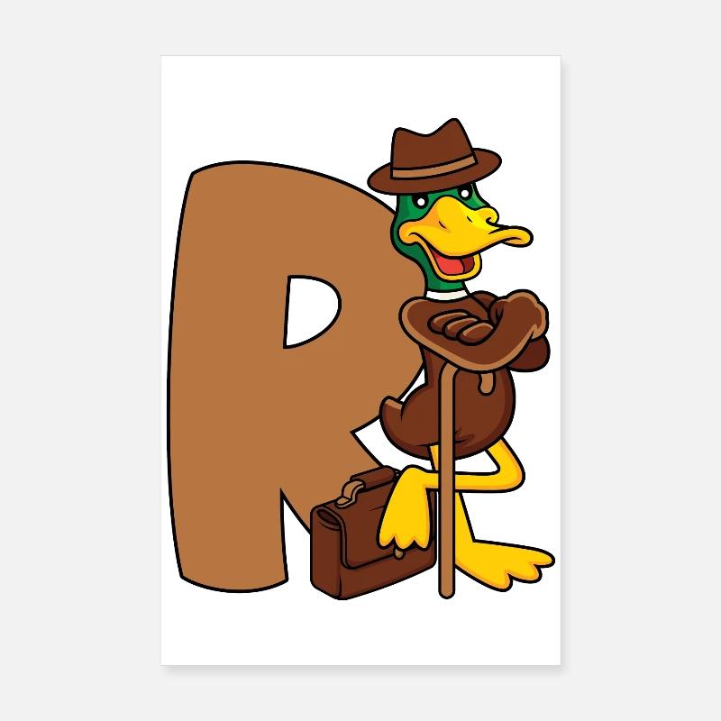 Rente - Poster 20x30 cm - Weiß