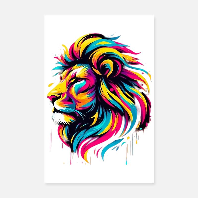 Lion Poster 20 x 30 cm